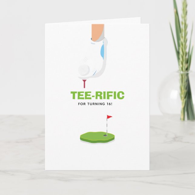 Carte Anniversaire sur le thème du golf (Devant)