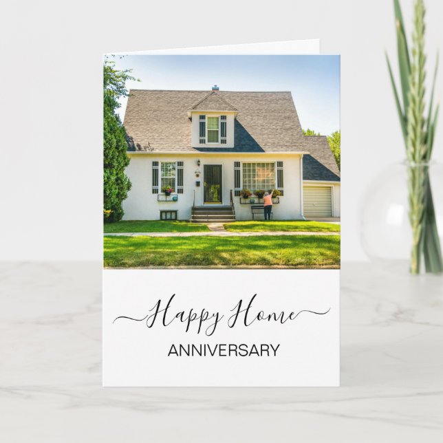 Carte Anniversaire sur votre nouvelle maison agent immob (Devant)