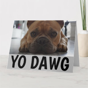 CARTE ANNIVERSAIRE SURDIMENSIONNÉE CHIEN PUG