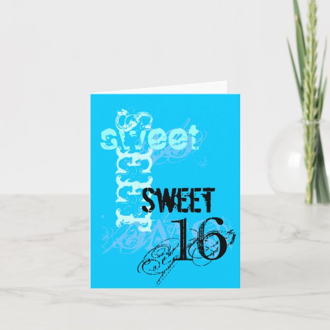 Carte Anniversaire Sweet 16 (Devant)