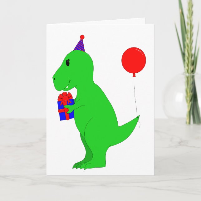 Carte Anniversaire T-Rex (Devant)