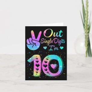Carte Anniversaire Teinture Chiffres Im 10e Chiffres Fil