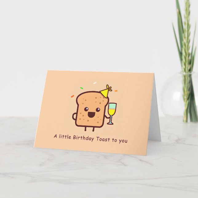 Carte Anniversaire Toast Funny Punny Anniversaire (Devant)