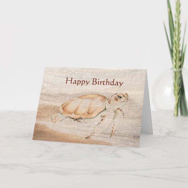 Carte Anniversaire Totalement génial Turtle amusant Anim (Devant)