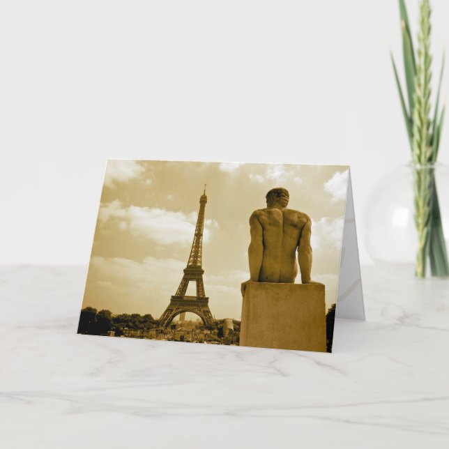 Carte Anniversaire Tour Eiffel Gay (Devant)