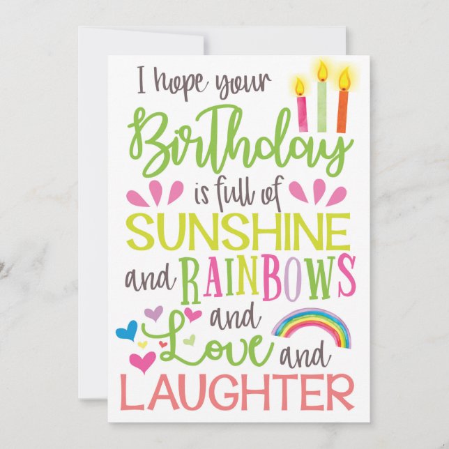 Carte Anniversaire Très Heureux Anniversaire (Devant)