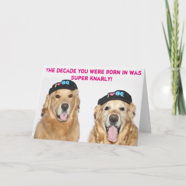 Carte Anniversaire tubulaire des années 80 de golden (Devant)