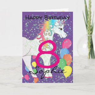 Carte Anniversaire Unicorn Pour Jeune Fille De 8 A