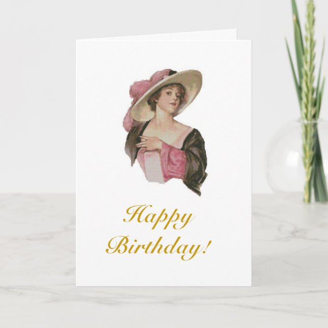 Carte anniversaire victorien (Devant)