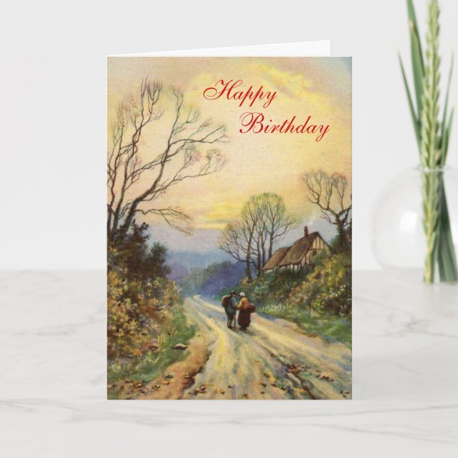 Carte Anniversaire vintage (Devant)