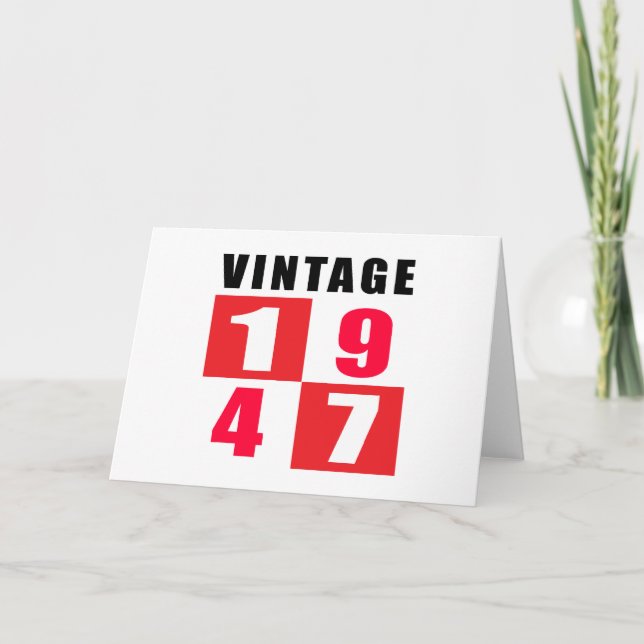 Carte Anniversaire vintage 1947 (Devant)