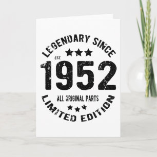 Carte Anniversaire Vintage 1952