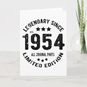 Carte Anniversaire Vintage 1954