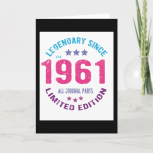 Carte Anniversaire Vintage 1961