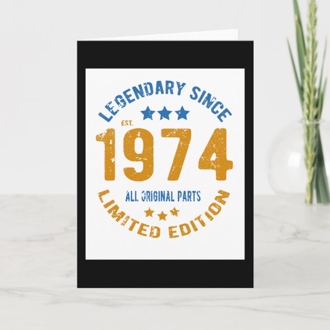 Carte Anniversaire Vintage 1974 (Devant)