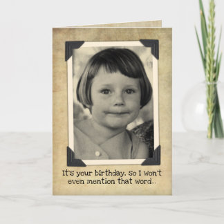 Carte Anniversaire Vintage amusant - Ne mentionnera pas