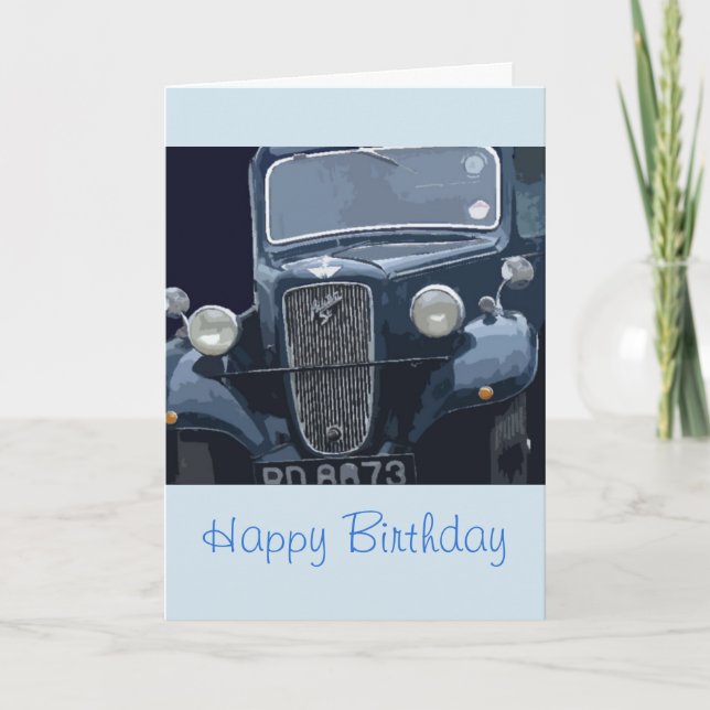 Carte Anniversaire vintage Austin (Devant)