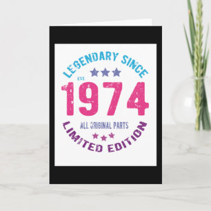 Carte Anniversaire Vintage de 1974