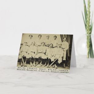 Carte Anniversaire vintage de Cincinnati Red Stockings 1