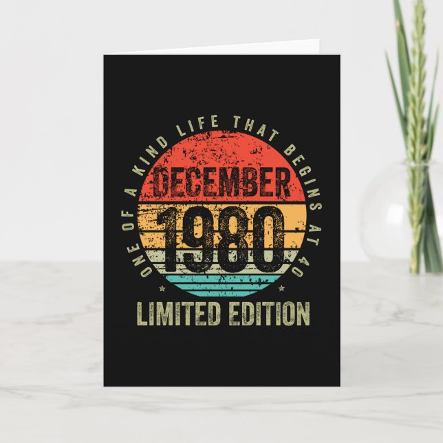 Carte Anniversaire - Vintage décembre 1980 (Devant)