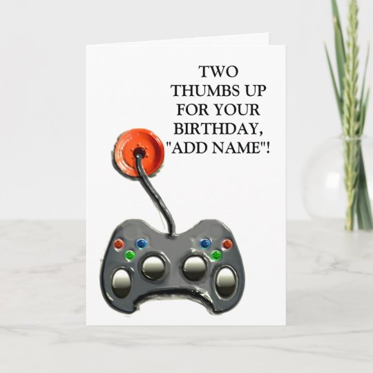 Carte Anniversaire Visuel De Gamer Zazzle Fr