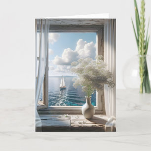 Carte Anniversaire Voilier Vue Dans La Fenêtre