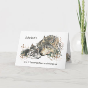 Carte Anniversaire Wolf Maman Amour Fierce Veille Éterne