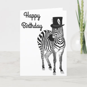 Carte Anniversaire Zebra