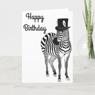 Carte Anniversaire Zebra