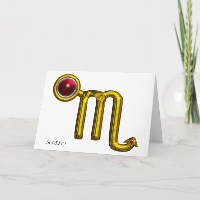 Carte Anniversaire Zodiaque SCORPION (Devant)