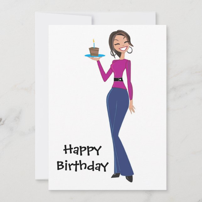 Carte AnniversaireFille, Joyeux anniversaire (Devant)
