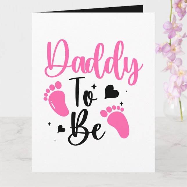 Carte Annonce de bébé Papa mignon ajoutez du texte  (Orchidée)