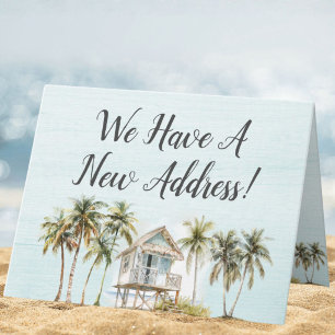 Carte Annonce de déménagement de maison de plage à l'aqu
