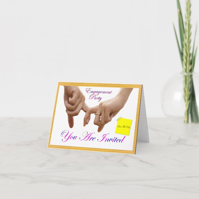 Carte Annonce de fiançailles (Devant)