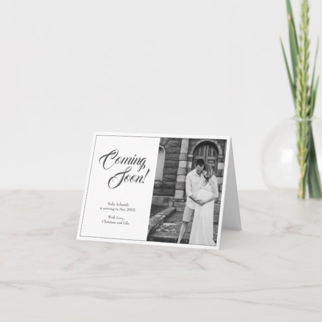 Carte Annonce de grossesse dans un style classique (Devant)