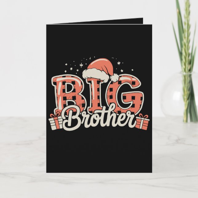 Carte Annonce de grossesse de grand frère Noël (Devant)