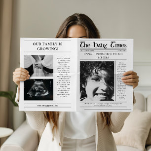 Carte Annonce de grossesse de grande sœur dans un journa