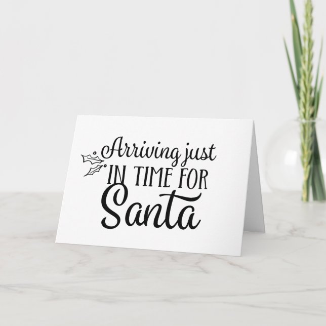 Carte Annonce de grossesse de Noël Bébé attendu pour déc (Devant)