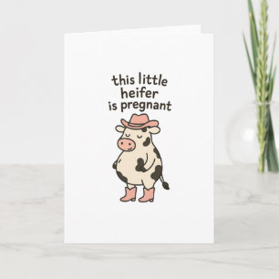 Carte Annonce de grossesse drôle de cowgirl pour Thanksg