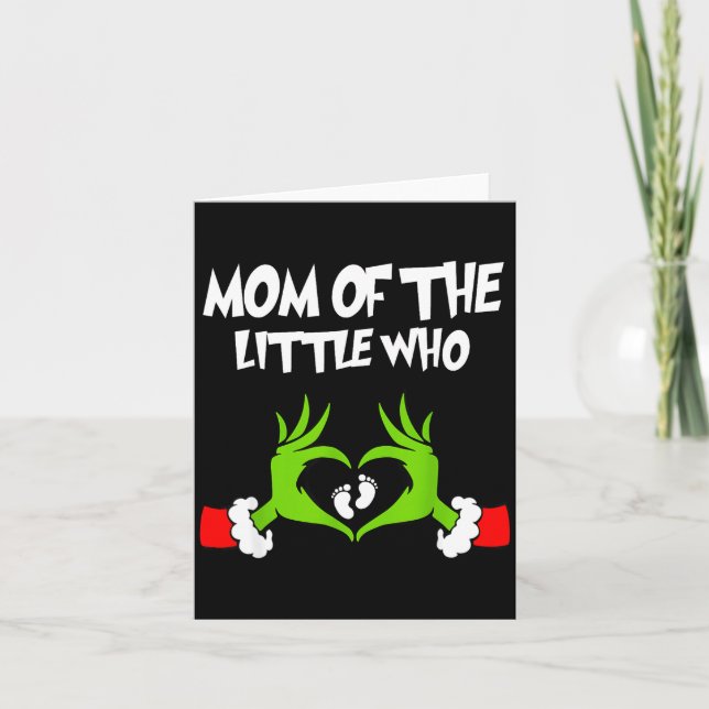 Carte Annonce de grossesse drôle de maman pour Noël De l (Devant)