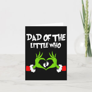 Carte Annonce de grossesse drôle de Noël Papa du petit q