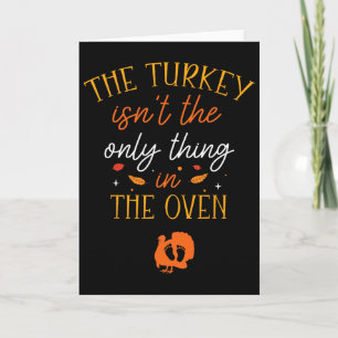 Carte Annonce de grossesse drôle pour Thanksgiving Le Tu