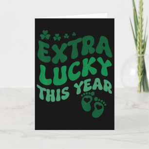 Carte Annonce de grossesse extra chanceuse Saint-Patrick