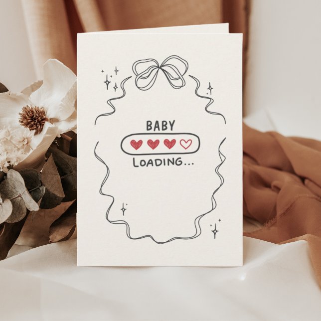 Carte Annonce de grossesse minimaliste mignonne (Créateur téléchargé)