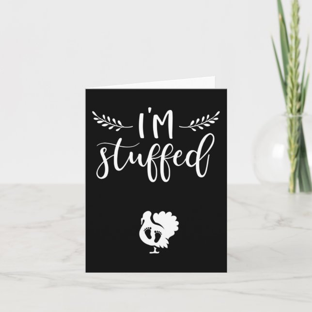 Carte Annonce de grossesse pour Thanksgiving  Bébé Dinde (Devant)