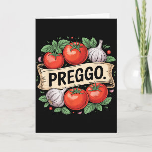 Carte Annonce de grossesse Sauce de pâtes Prego Funny Pr
