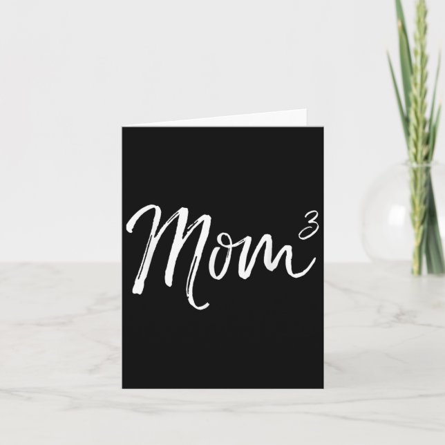 Carte Annonce de maman au cube triplette maman de 3 troi (Devant)