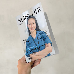 Carte Annonce de retraite d'infirmière Magazine CustomPh
