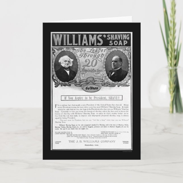 Carte Annonce de savon de rasage Williams 1901 (Devant)