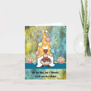 Carte Annonce d'un nouvel emploi comme boulanger